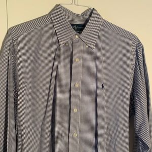 Polo Ralph Lauren Blue Checkered Button Down Shirt